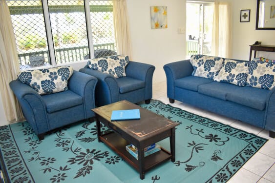 the living area is roomy